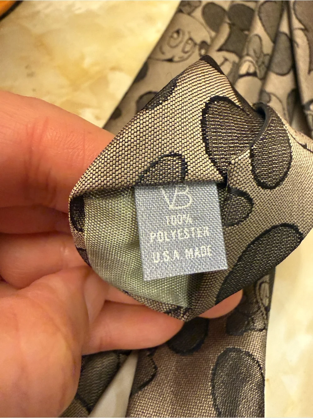 Disney Brown and Black Mickey Mouse Jacquard Tie